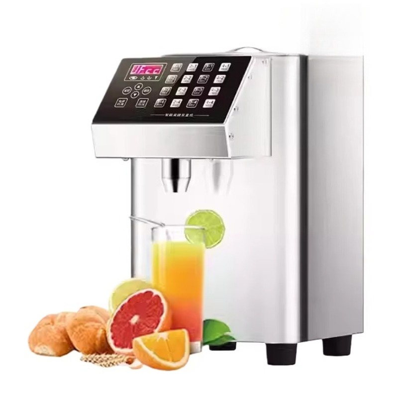 Dispenser Coffee And Tea - เครื่องจ่ายน้ำเชื่อมอัตโนมัติเชิงพาณิชย์ 16 ปุ่ม เครื่องฟรุคโตสอัจฉริยะ สำหรับร้านชานมไข่มุก ร้านกาแฟ