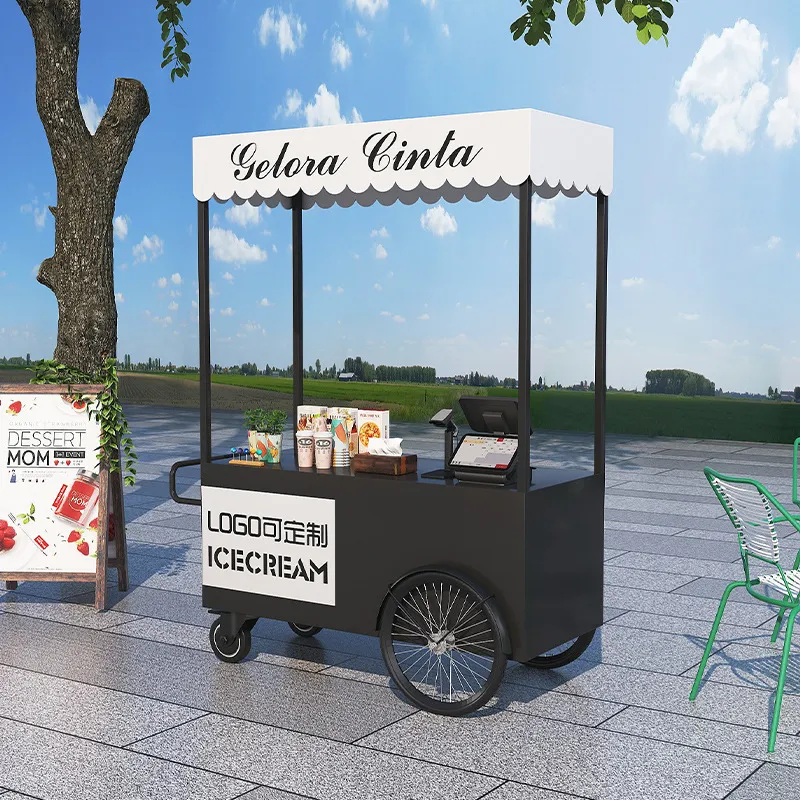 Coffee Tea Vendor - รถเข็นขายอาหารริมทาง รถเข็นขายของว่าง รถเข็นขายขนมขบเคี้ยว รถเข็นขายเกาลัดย่าง ชานม กาแฟ