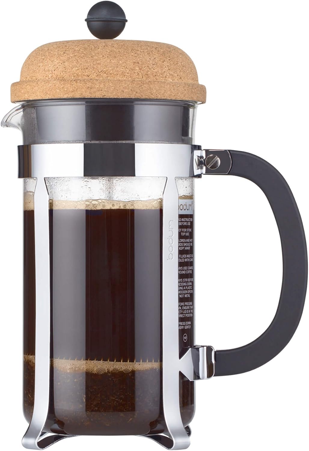 French Press Coffee & Tea - เครื่องชงกาแฟเฟรนช์เพรส Chambord, ความจุ 34 ออนซ์, ฝาไม้ก๊อก
