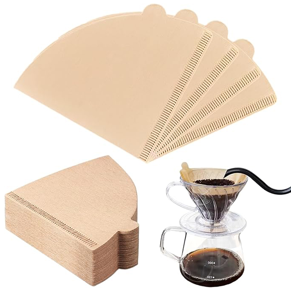 Dispenser Coffee And Tea - กระดาษกรองกาแฟรูปตัววี100ชิ้นกระดาษทรงกรวยกรองกาแฟอุปกรณ์ตาข่ายชงชาเอสเพรสโซ่
