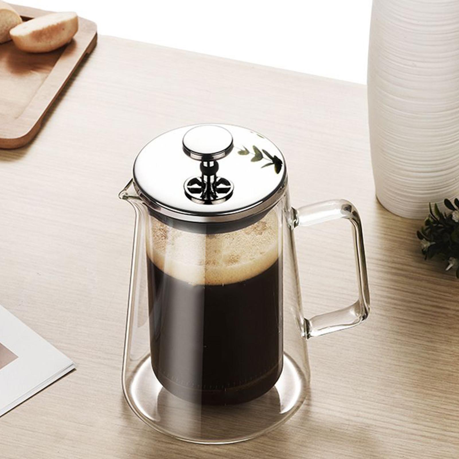 French Press Coffee & Tea - กาต้มน้ำกาแฟแบบกด แก้วสแตนเลส 2 ชั้น เก็บความร้อน กาต้มน้ำแบบกดฝรั่งเศส