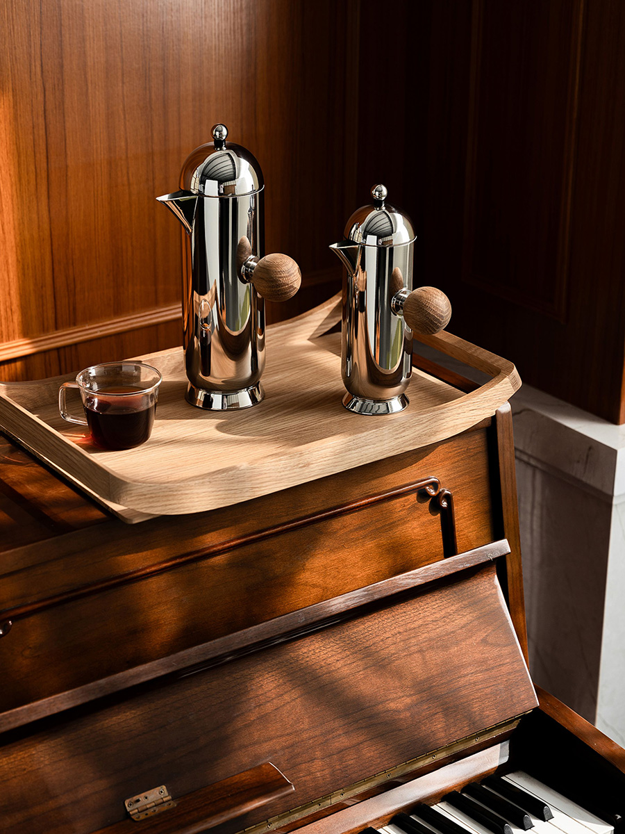 French Press Coffee & Tea - เครื่องชงกาแฟแบบเฟรนช์เพรสสแตนเลสสไตล์ยุโรป, หม้อกาแฟสุดหรู, กาน้ำร้อนสำหรับกาแฟ, ทนความร้อนได้ดี ทนทาน ทำความสะอาดง่าย