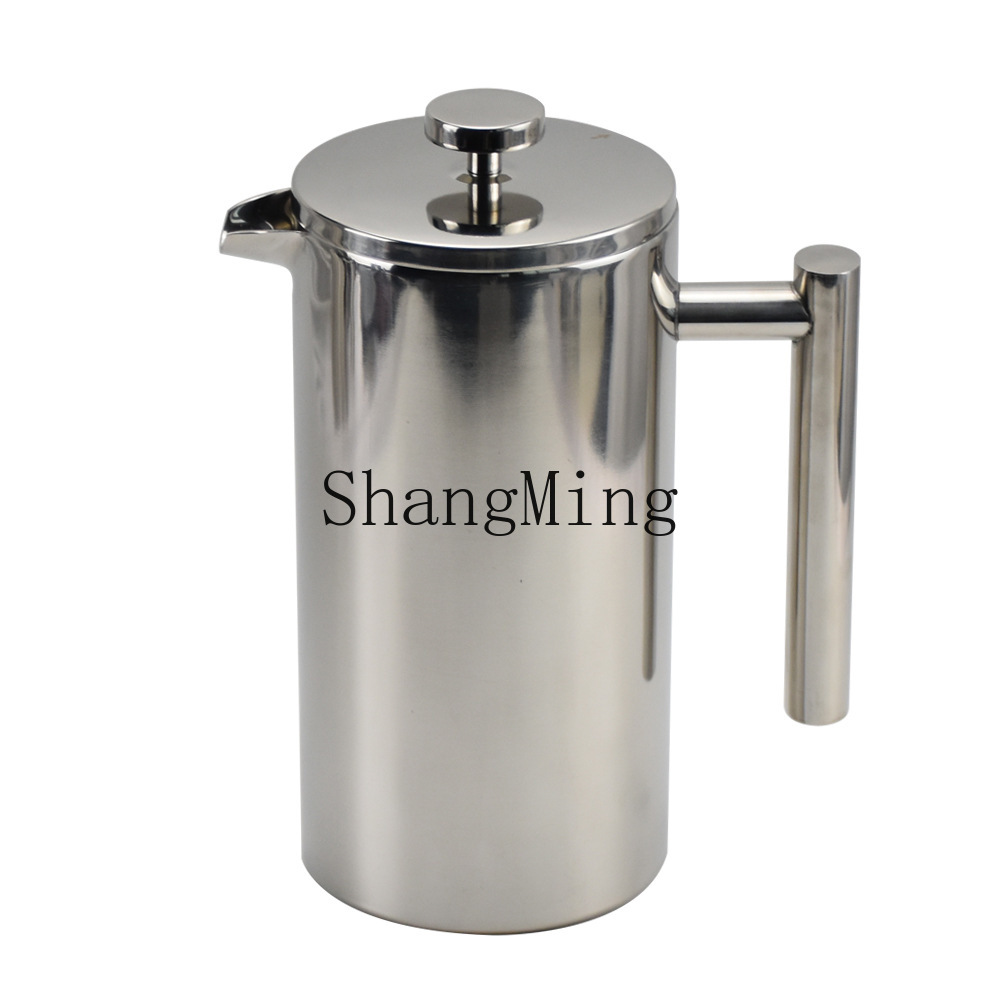 French Press Coffee & Tea - กาเฟรนช์เพรสสแตนเลส DSA พร้อมที่กรองกาแฟ อุปกรณ์ชงกาแฟแบบใช้มือ ชั้นกรองสองชั้น สำหรับกรองชาและกาแฟ