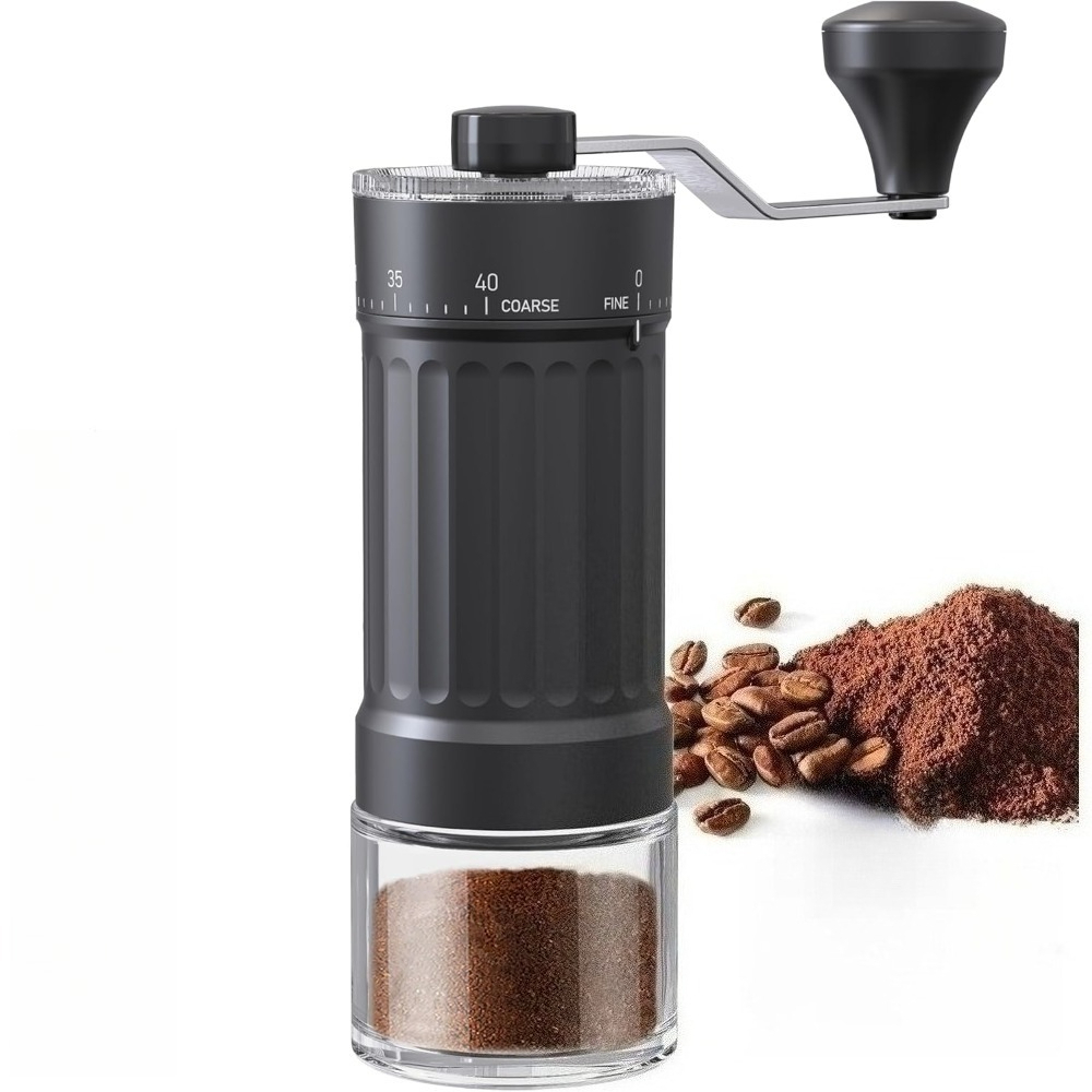 French Press Coffee & Tea - เครื่องบดกาแฟแบบมือหมุน ปรับได้ 40 ระดับ สำหรับเอสเพรสโซ ดริป