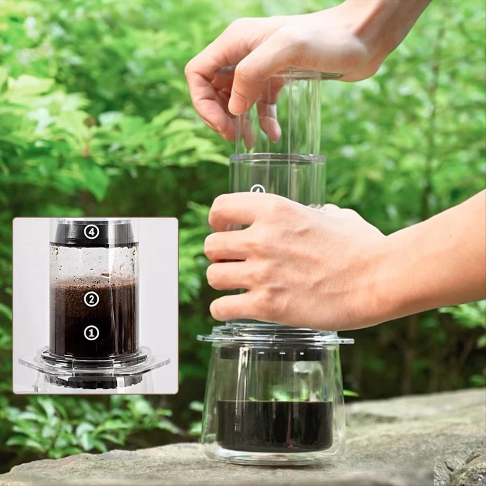 แบ่งปันหม้อกาต้มน้ํากาแฟแบบพกพ - French Press Coffee & Tea บทวิจารณ์และราคา