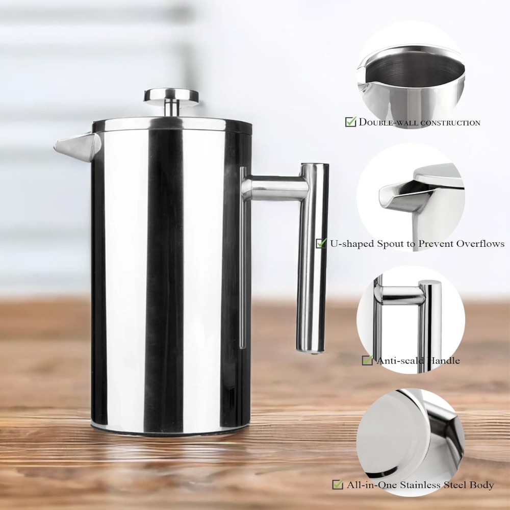 เครื่องชงกาแฟเฟรนช์เพรส สแตนเล - French Press Coffee & Tea บทวิจารณ์และราคา