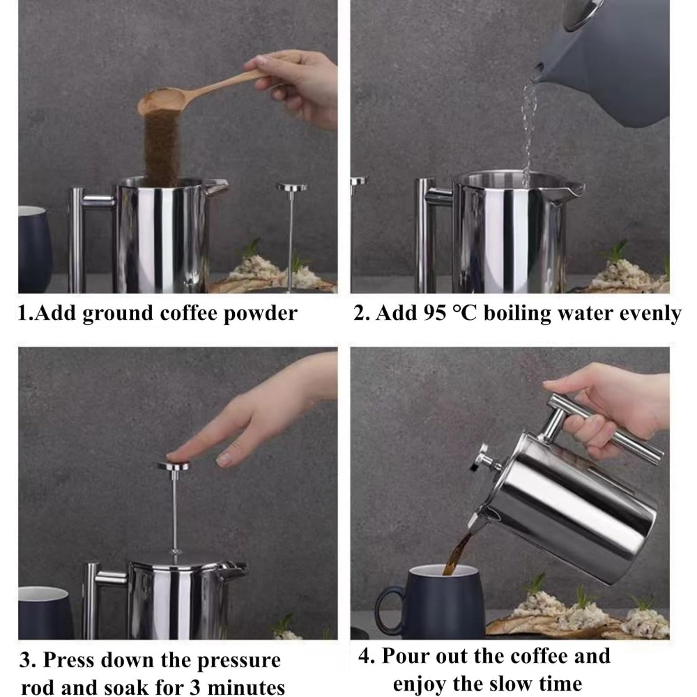 เครื่องชงกาแฟเฟรนช์เพรส สแตนเล - French Press Coffee & Tea บทวิจารณ์และราคา