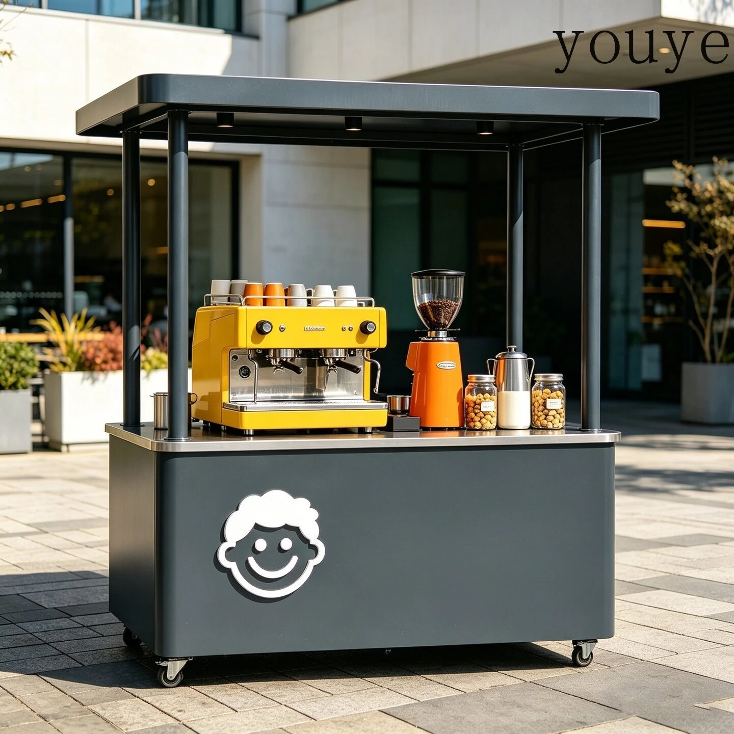 รถเข็นเหล็กดัด eDJ สำหรับร้านก - Coffee Tea Vendor บทวิจารณ์และราคา