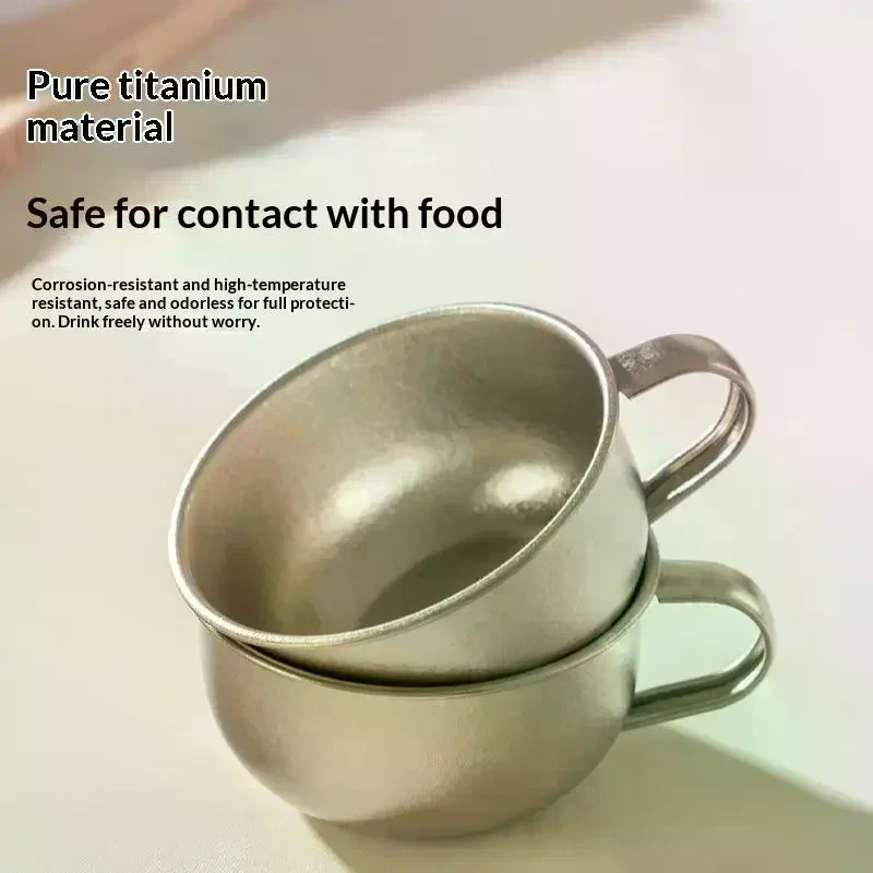 แก้วน้ำไทเทเนียมบริสุทธิ์ขนาด  - Coffee Tea Equipment บทวิจารณ์และราคา