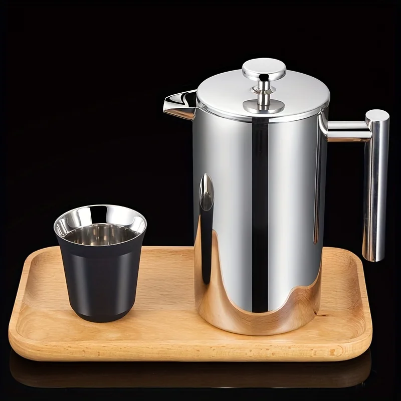 เครื่องชงกาแฟเฟรนช์เพรสสแตนเลส - French Press Coffee & Tea บทวิจารณ์และราคา