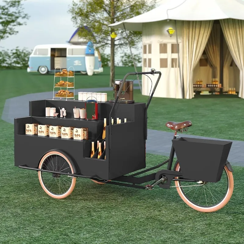 รถเข็นสามล้อเคลื่อนที่พร้อมชั้ - Coffee Tea Vendor บทวิจารณ์และราคา