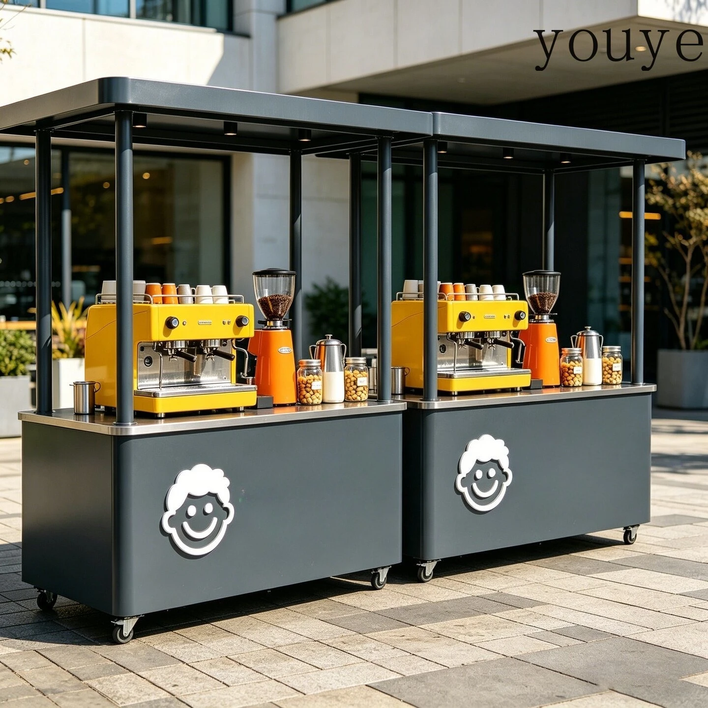 รถเข็นเหล็กดัดสำหรับขายกาแฟและ - Coffee Tea Vendor บทวิจารณ์และราคา