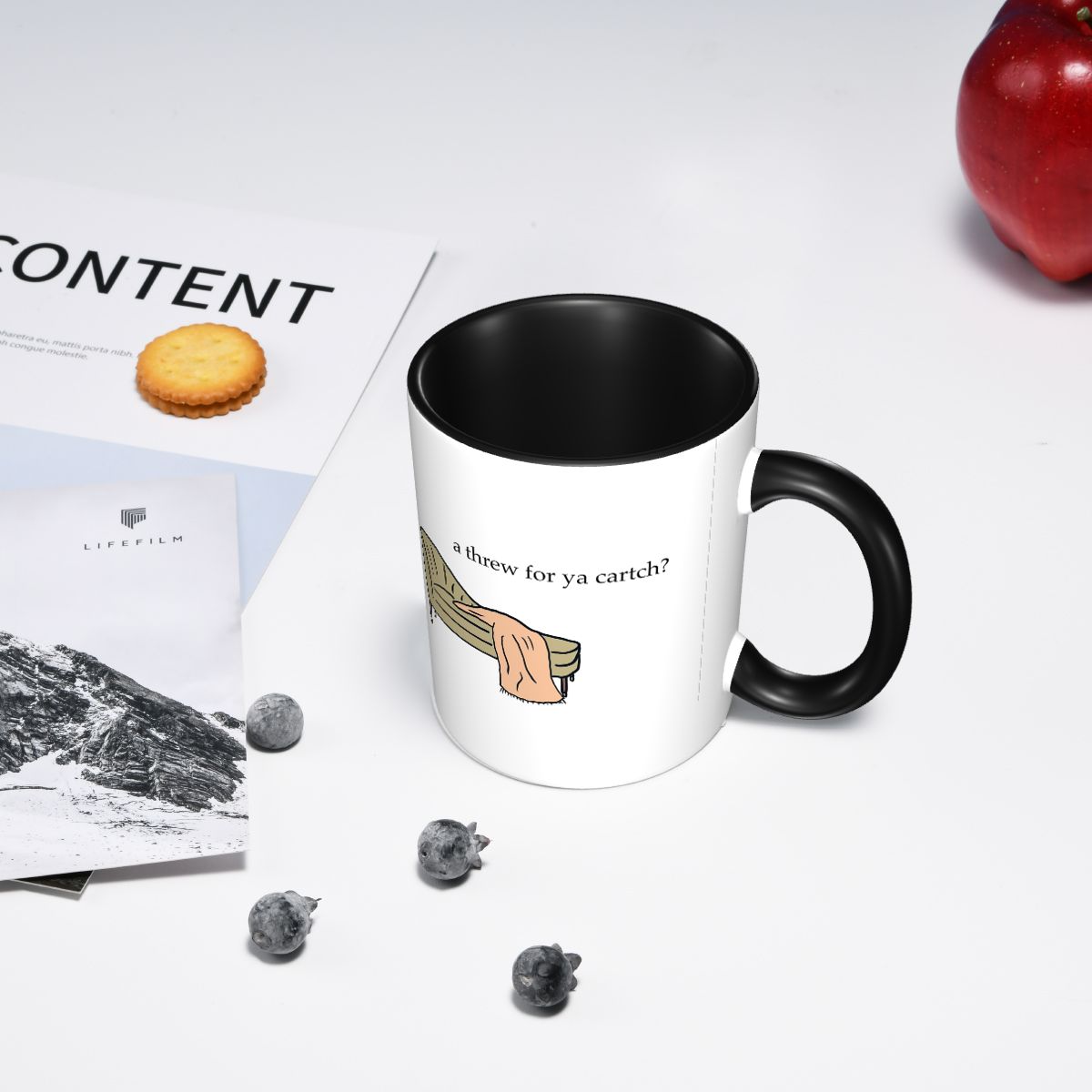 แก้วเซรามิกตลกๆ ลาย Threw For  - Coffee Ya Tea Ya บทวิจารณ์และราคา