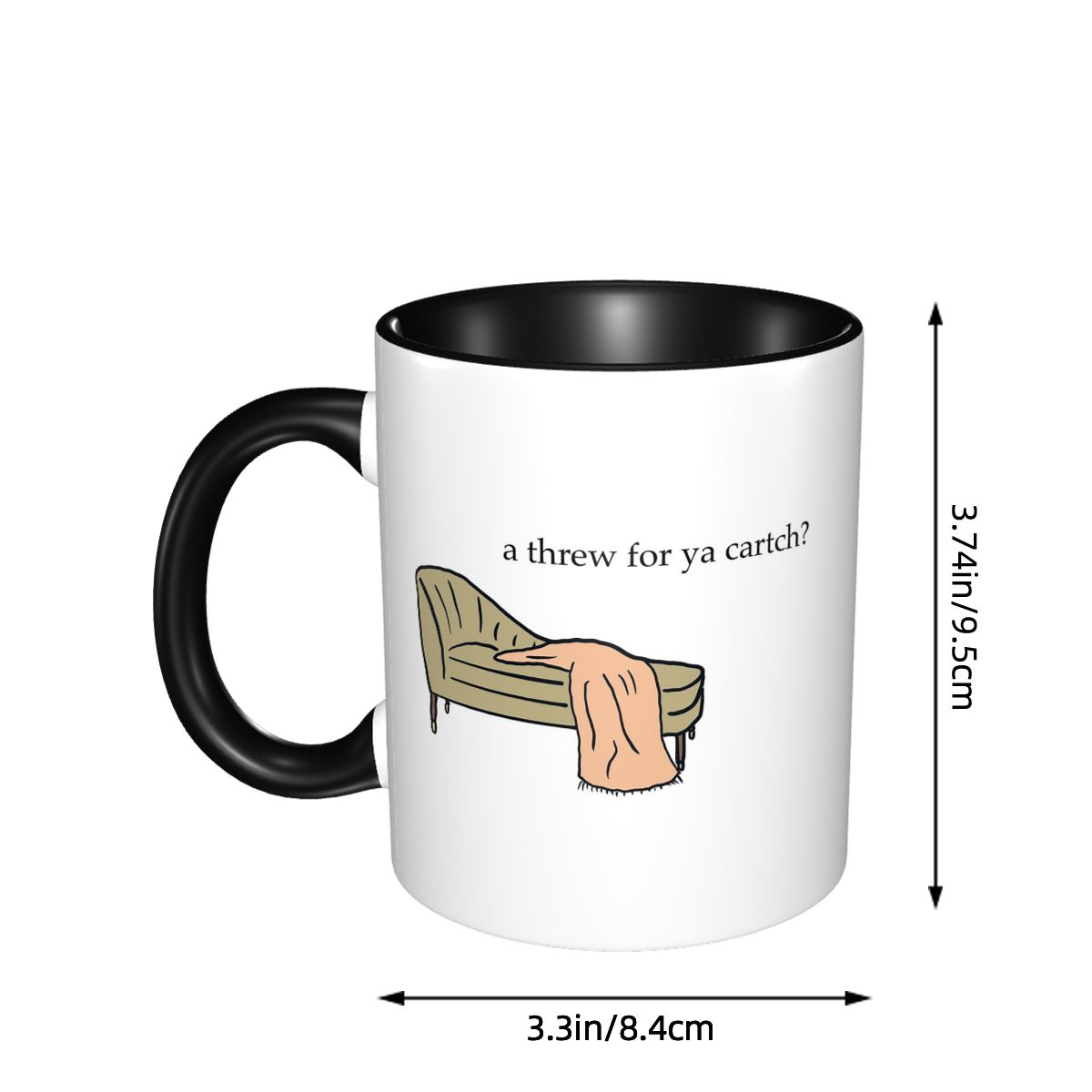 แก้วเซรามิกตลกๆ ลาย Threw For  - Coffee Ya Tea Ya บทวิจารณ์และราคา