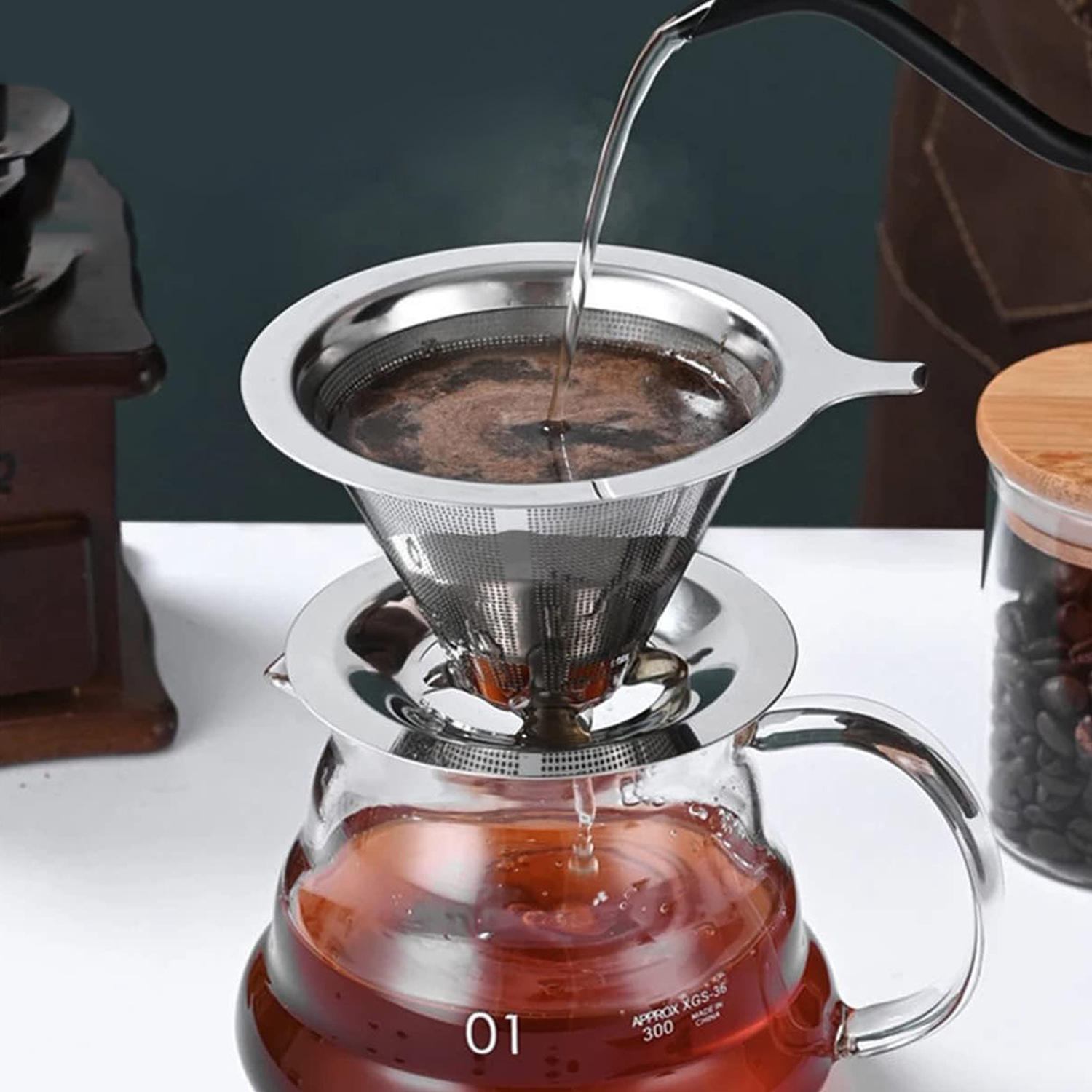ที่ใส่ตัวกรองกาแฟแบบใช้ซ้ำได้อ - Dispenser Coffee And Tea บทวิจารณ์และราคา