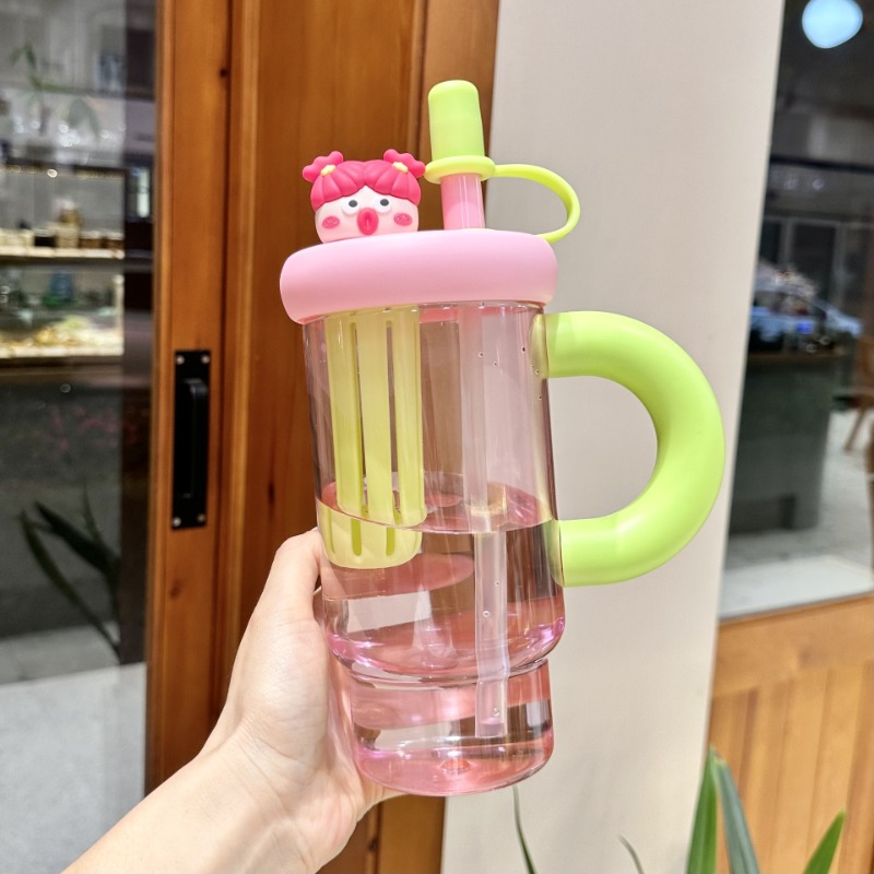 แบบพกพาขวดน้ําฟางน่ารักถ้วยฟาง - Coffee Tea Equipment บทวิจารณ์และราคา