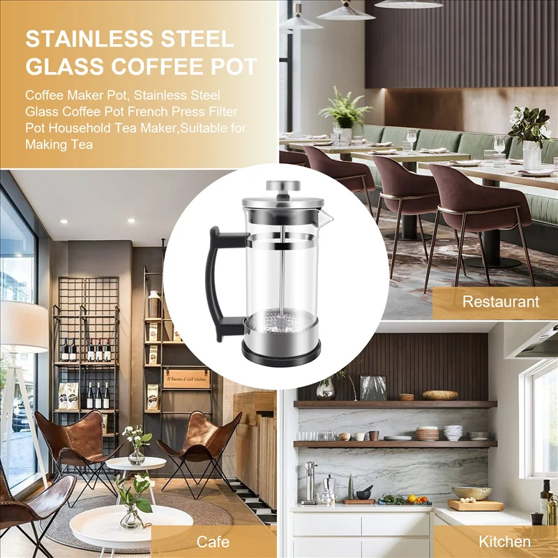 หม้อกาแฟเฟรนช์เพรสพร้อมตัวกรอง - French Press Coffee & Tea บทวิจารณ์และราคา